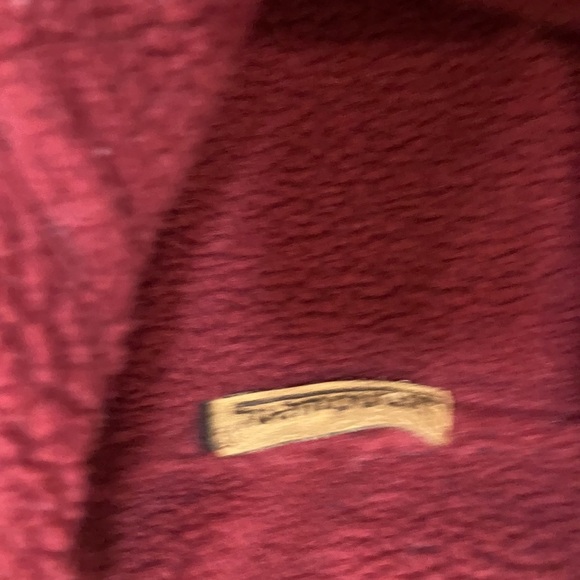 Vintage Red Teddy Jacket With Fur Trim - Picture 3 of 5